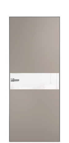 Дверь межкомнатная Vetro 11 Цвет Какао Покрытие Эмаль  Наличник Скрытый короб хром Цена 45550