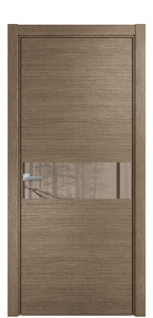 Дверь межкомнатная Vetro 11 Цвет Дуб Кофе Покрытие Шпон масло  Наличник L 75 Цена 54775