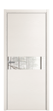 Дверь межкомнатная Vetro 11 Цвет Ясень Молочный Покрытие Шпон крашеный  Наличник L 50 Цена 48775