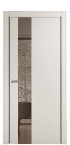 Дверь межкомнатная Vetro 14 Цвет Дымчатый Покрытие Эмаль  Наличник L 75 Цена 46075