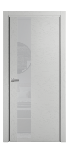 Дверь межкомнатная Ветро 14 Цвет Ясень Телегрей Покрытие Шпон крашеный  Наличник L 75 Цена 49275