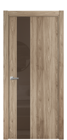 Дверь межкомнатная Ветро 14 Цвет Орех смоук Покрытие ПВХ ПОД ДЕРЕВО Наличник L 75 Цена 8700