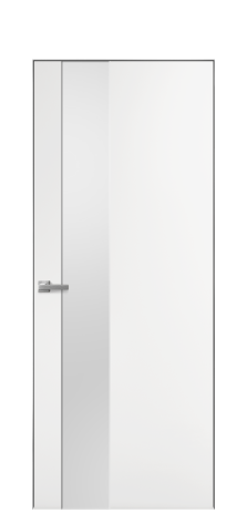Дверь межкомнатная Ветро 14 Цвет Белый Покрытие Эмаль  Наличник Скрытый короб хром Цена 45550