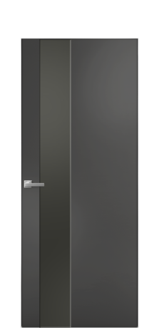 Дверь межкомнатная Ветро 14 Цвет Антрацит Покрытие Эмаль  Наличник Скрытый короб хром Цена 47048