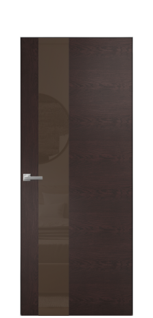 Дверь межкомнатная Ветро 14 Цвет Мореный Дуб Покрытие Шпон натуральный  Наличник Скрытый короб хром Цена 49450