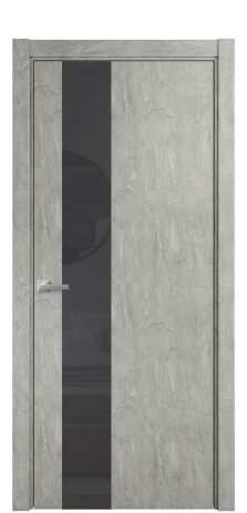 Дверь межкомнатная Vetro 14 Цвет Скол камня грей Покрытие ПВХ ФАКТУРНЫЕ Наличник L 75 Цена 34100