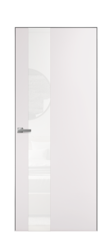 Дверь межкомнатная Vetro 14 Цвет Крем Покрытие Эмаль  Наличник Скрытый короб хром Цена 45550