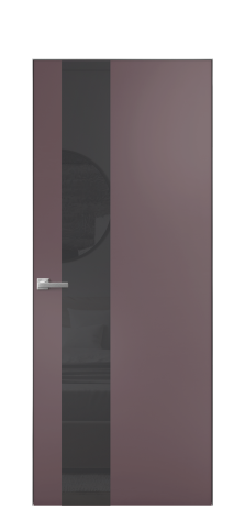 Дверь межкомнатная Vetro 14 Цвет Лиловый Покрытие Эмаль  Наличник Скрытый короб хром Цена 47048