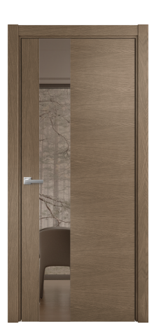 Дверь межкомнатная Vetro 14 Цвет Дуб Мускат Покрытие Шпон натуральный  Наличник L 75 Цена 52150