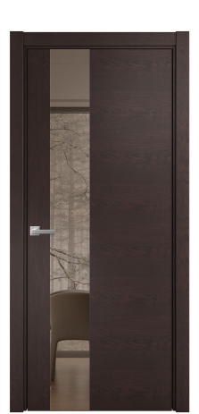 Дверь межкомнатная Vetro 14 Цвет Мореный Дуб Покрытие Шпон натуральный  Наличник L 75 Цена 52150