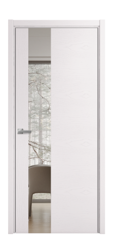 Дверь межкомнатная Vetro 14 Цвет Ясень Крем Покрытие Шпон крашеный  Наличник L 50 Цена 48775