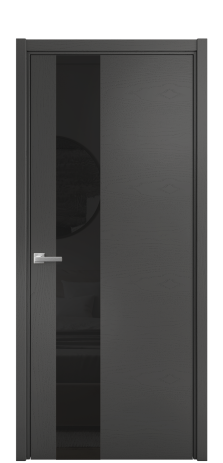 Дверь межкомнатная Vetro 14 Цвет Ясень Антрацит Покрытие Шпон крашеный  Наличник L 50 Цена 48775