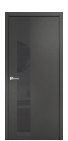 Дверь межкомнатная Vetro 14 Цвет Ясень Антрацит Покрытие Шпон крашеный  Наличник L 50 Цена 48775