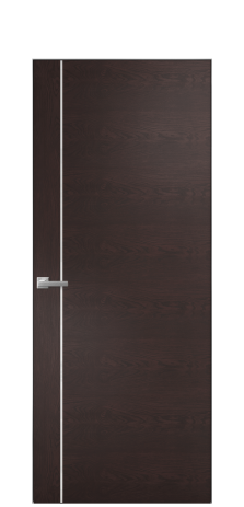 Дверь межкомнатная Ветро 17 Цвет Мореный Дуб Покрытие Шпон натуральный  Наличник Скрытый короб хром Цена 48850