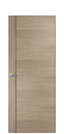 Дверь межкомнатная Ветро 17 Цвет Дуб Песочный Покрытие Шпон натуральный  Наличник Скрытый короб хром Цена 48850