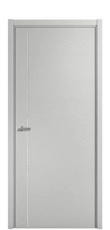 Дверь межкомнатная Vetro 17 Цвет Ясень Телегрей Покрытие Шпон крашеный  Наличник L 50 Цена 48175