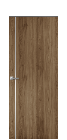 Дверь межкомнатная Slot 10-011 Цвет Орех классический Покрытие ПВХ ПОД ДЕРЕВО Наличник Скрытый короб хром Цена 38100