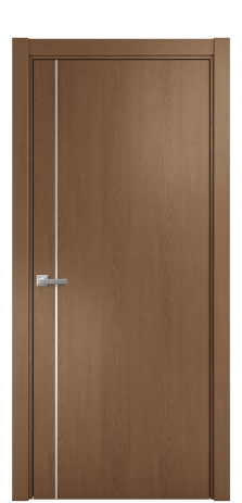 Дверь межкомнатная Slot 10-011 Цвет Американский Орех Покрытие Шпон натуральный  Наличник Скрытый короб хром Цена 48150