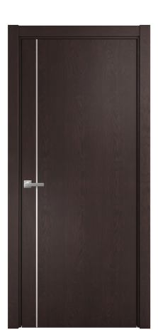 Дверь межкомнатная Slot 10-011 Цвет Каштановый Орех Покрытие Шпон натуральный  Наличник Скрытый короб хром Цена 48150