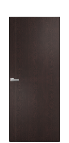 Дверь межкомнатная Slot 10-011 Цвет Мореный Дуб Покрытие Шпон натуральный  Наличник Скрытый короб хром Цена 45150