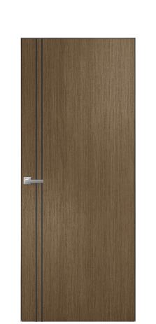 Дверь межкомнатная Слот 10-012 Цвет Дуб Шоколад Покрытие Шпон масло  Наличник Скрытый короб хром Цена 47000