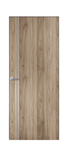 Дверь межкомнатная Slot 10-012 Цвет Орех смоук Покрытие ПВХ ПОД ДЕРЕВО Наличник Скрытый короб хром Цена 38100