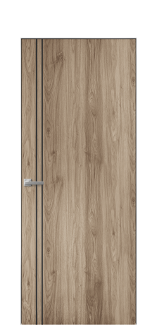 Дверь межкомнатная Slot 10-012 Цвет Орех смоук Покрытие ПВХ ПОД ДЕРЕВО Наличник Скрытый короб хром Цена 38100