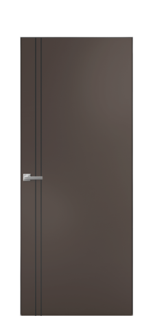 Дверь межкомнатная Slot 10-012 Цвет Коричневый Покрытие Эмаль  Наличник Скрытый короб хром Цена 39383