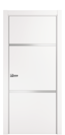 Дверь межкомнатная Слот 41-002 Цвет Вайт Покрытие ПВХ SOFT (ПЭТ) Наличник L 75 Цена 8700