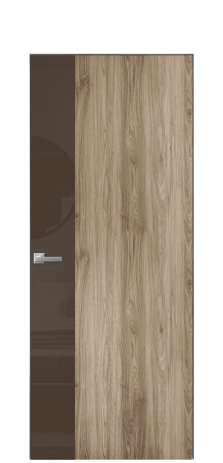 Дверь межкомнатная Ветро 19 Цвет Орех смоук Покрытие ПВХ ПОД ДЕРЕВО Наличник Скрытый короб хром Цена 45300