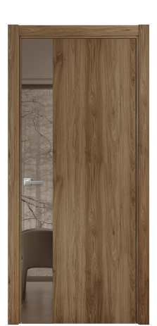 Дверь межкомнатная Ветро 19 Цвет Орех классический Покрытие ПВХ ПОД ДЕРЕВО Наличник L 75 Цена 39150
