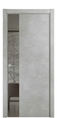 Дверь межкомнатная Ветро 19 Цвет Бетон серый Покрытие ПВХ ФАКТУРНЫЕ Наличник L 75 Цена 39150