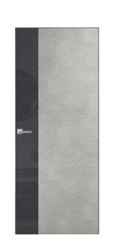 Дверь межкомнатная Ветро 19 Цвет Бетон серый Покрытие ПВХ ФАКТУРНЫЕ Наличник Скрытый короб хром Цена 46050