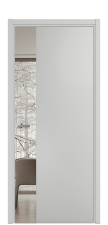 Дверь межкомнатная Ветро 19 Цвет Телегрей Покрытие Эмаль  Наличник L 50 Цена 50625