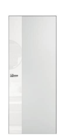 Дверь межкомнатная Ветро 19 Цвет Облачный Покрытие Эмаль  Наличник Скрытый короб хром Цена 49850