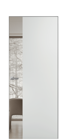 Дверь межкомнатная Ветро 19 Цвет Облачный Покрытие Эмаль  Наличник Скрытый короб хром Цена 50600