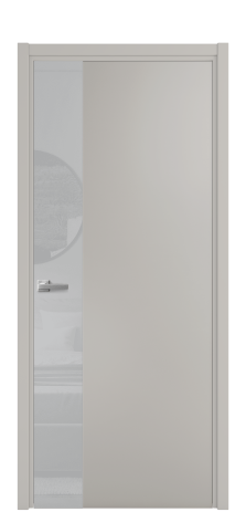 Дверь межкомнатная Ветро 19 Цвет Серый Шелк Покрытие Эмаль  Наличник L 50 Цена 50625