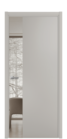 Дверь межкомнатная Ветро 19 Цвет Серый Шелк Покрытие Эмаль  Наличник L 50 Цена 50625