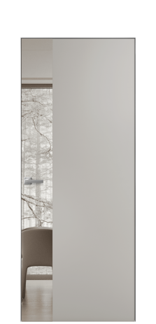 Дверь межкомнатная Ветро 19 Цвет Серый Шелк Покрытие Эмаль  Наличник Скрытый короб хром Цена 50600