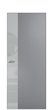 Дверь межкомнатная Ветро 19 Цвет Гриджио Покрытие Эмаль  Наличник Скрытый короб хром Цена 52313