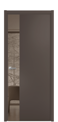 Дверь межкомнатная Ветро 19 Цвет Коричневый Покрытие Эмаль  Наличник L 50 Цена 52338