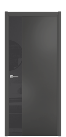 Дверь межкомнатная Ветро 19 Цвет Антрацит Покрытие Эмаль  Наличник L 50 Цена 52338