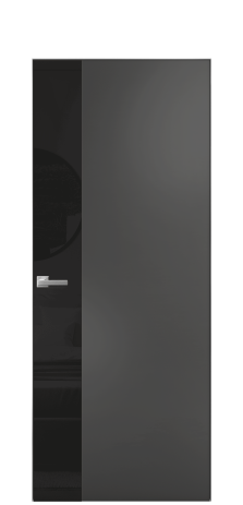 Дверь межкомнатная Ветро 19 Цвет Антрацит Покрытие Эмаль  Наличник Скрытый короб хром Цена 51563