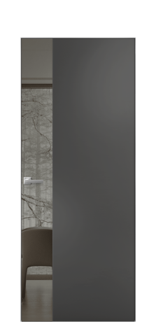 Дверь межкомнатная Ветро 19 Цвет Антрацит Покрытие Эмаль  Наличник Скрытый короб хром Цена 52313