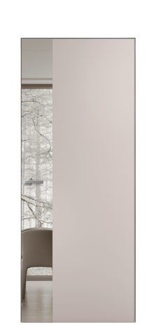 Дверь межкомнатная Ветро 19 Цвет Пудра Покрытие Эмаль  Наличник Скрытый короб хром Цена 50600