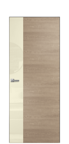 Дверь межкомнатная Ветро 19 Цвет Дуб Песочный Покрытие Шпон натуральный  Наличник Скрытый короб хром Цена 53750