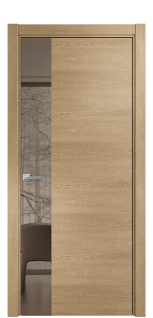 Дверь межкомнатная Ветро 19 Цвет Дуб Светлый Покрытие Шпон натуральный  Наличник L 75 Цена 56700
