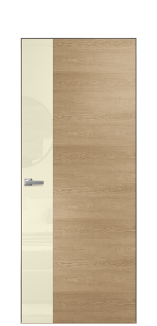 Дверь межкомнатная Ветро 19 Цвет Дуб Светлый Покрытие Шпон натуральный  Наличник Скрытый короб хром Цена 53750