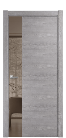 Дверь межкомнатная Ветро 19 Цвет Дуб Кварц Покрытие Шпон натуральный  Наличник L 75 Цена 56700