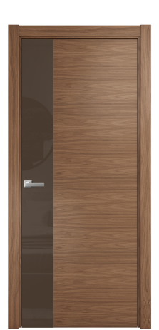 Дверь межкомнатная Ветро 19 Цвет Американский Орех Покрытие Шпон натуральный  Наличник L 75 Цена 60500